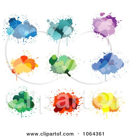 Clipart Colorful Splatters Digital Collage 2 - Royalty Free Vector Illustration by Vector Tradition SM