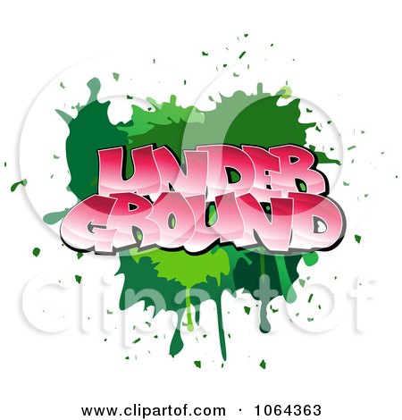 Clipart Comic Splatter With Underground Text - Royalty Free Vector Illustration by Vector Tradition SM