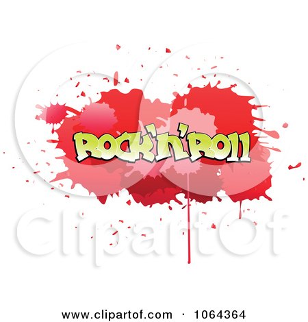 Clipart Comic Splatter With Rock N Roll Text - Royalty Free Vector Illustration by Vector Tradition SM