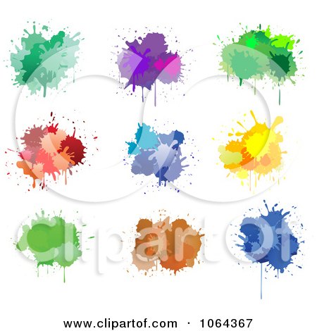 Clipart Colorful Splatters Digital Collage 3 - Royalty Free Vector Illustration by Vector Tradition SM