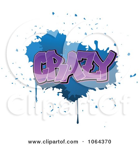 Clipart Comic Splatter With Crazy Text - Royalty Free Vector Illustration by Vector Tradition SM