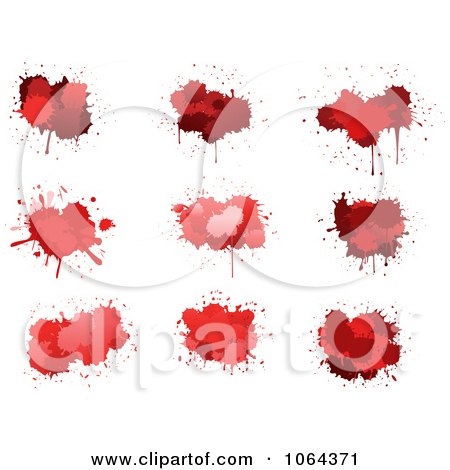 Clipart Red Splatters Digital Collage 2 - Royalty Free Vector Illustration by Vector Tradition SM