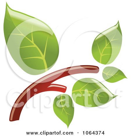 Clipart Leafy Branch Icon 5 - Royalty Free Vector Illustration by Vector Tradition SM