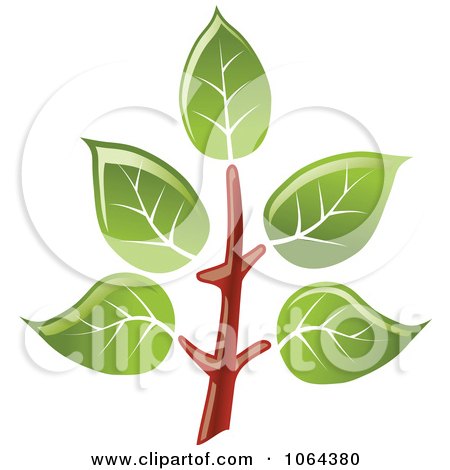 Clipart Leafy Branch Icon 1 - Royalty Free Vector Illustration by Vector Tradition SM
