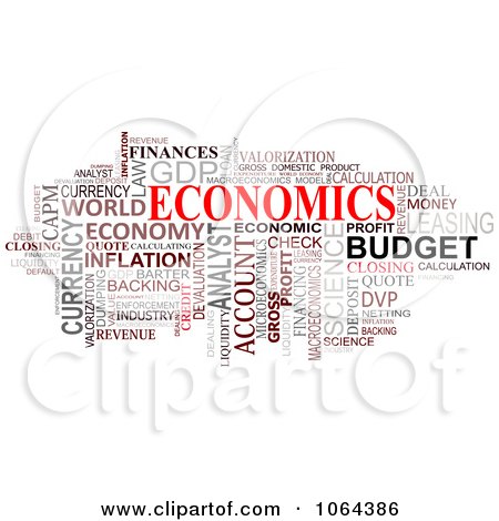 Clipart Economics Word Collage - Royalty Free Vector Illustration by Vector Tradition SM