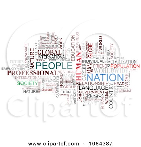 Clipart People Word Collage - Royalty Free Vector Illustration by Vector Tradition SM