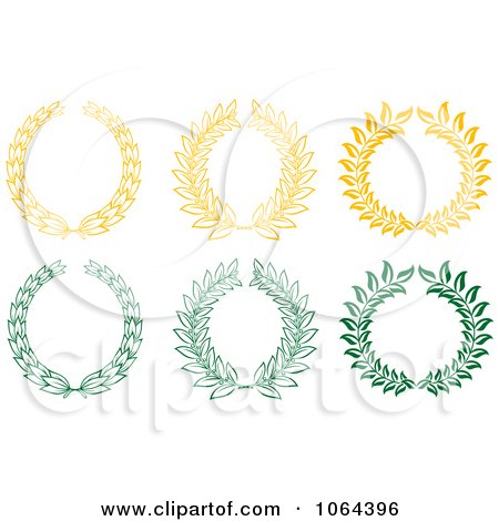 Clipart Laurel Wreaths Digital Collage 1 - Royalty Free Vector Illustration by Vector Tradition SM