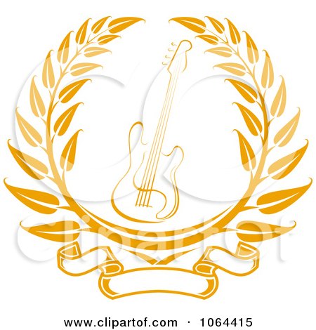 Clipart Guitar Laurel - Royalty Free Vector Illustration by Vector Tradition SM