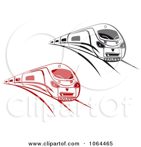 Clipart Subway Trains Digital Collage 1 - Royalty Free Vector Illustration by Vector Tradition SM