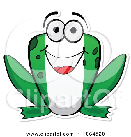 Clipart Nigerian Flag Frog - Royalty Free Vector Illustration by Andrei Marincas