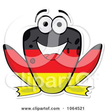 Clipart German Flag Frog - Royalty Free Vector Illustration by Andrei Marincas
