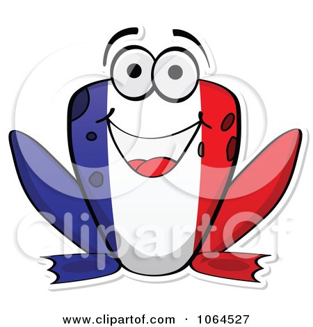 Clipart French Flag Frog - Royalty Free Vector Illustration by Andrei Marincas