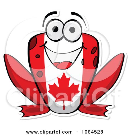 Clipart Canadian Flag Frog - Royalty Free Vector Illustration by Andrei Marincas