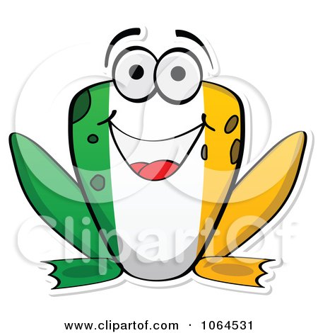 Clipart Irish Flag Frog - Royalty Free Vector Illustration by Andrei Marincas