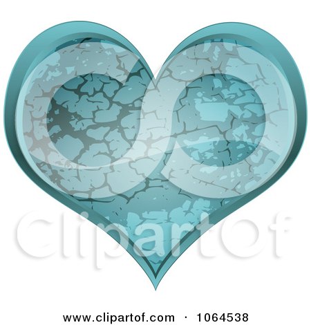 Clipart Blue Stone Heart - Royalty Free Vector Illustration by Andrei Marincas