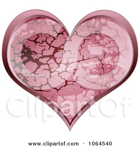 Clipart Pink Stone Heart - Royalty Free Vector Illustration by Andrei Marincas