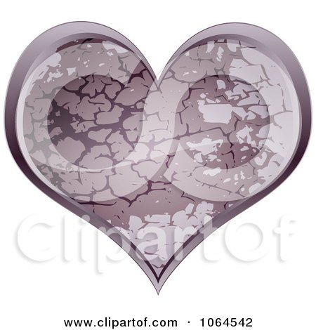 Clipart Purple Stone Heart - Royalty Free Vector Illustration by Andrei Marincas