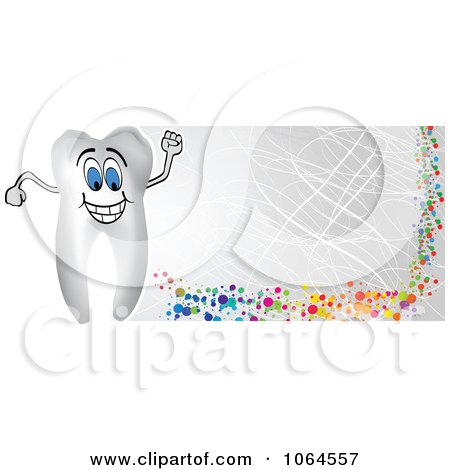 Clipart Tooth Banner - Royalty Free Vector Illustration by Andrei Marincas