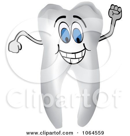 Clipart Happy Tooth - Royalty Free Vector Illustration by Andrei Marincas