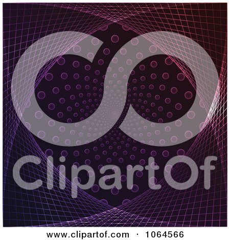 Clipart Abstract Purple And Pink Vortex Of Dots - Royalty Free Vector Illustration by Andrei Marincas