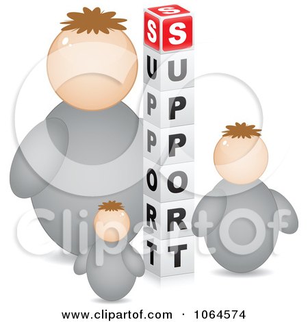 Clipart People With Support Blocks - Royalty Free Vector Illustration by Andrei Marincas