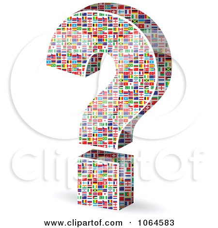 Clipart 3d World Flag Question Mark - Royalty Free Vector Illustration by Andrei Marincas