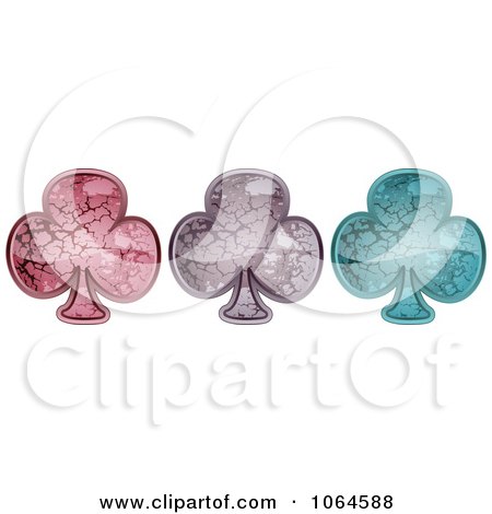 Clipart Stone Clover Or Poker Clubs - Royalty Free Vector Illustration by Andrei Marincas
