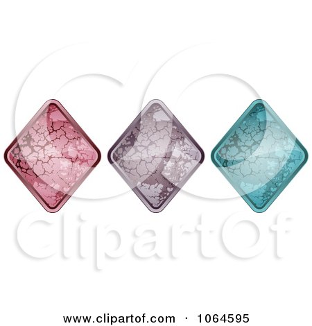 Clipart Colorful Stone Rhombus Diamonds - Royalty Free Vector Illustration by Andrei Marincas