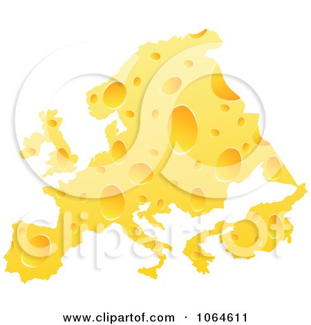 Clipart Cheese Map Of Europe - Royalty Free Vector Illustration by Andrei Marincas