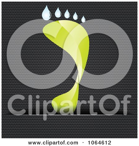 Clipart Footprint On Carbon Fiber - Royalty Free Vector Illustration by Andrei Marincas