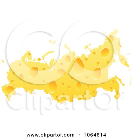 Clipart Cheese Map Of Russia - Royalty Free Vector Illustration by Andrei Marincas