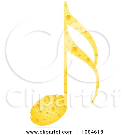 Clipart Cheese Music Note - Royalty Free Vector Illustration by Andrei Marincas