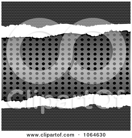 Clipart Torn Carbon Fiber And Metal Background - Royalty Free Vector Illustration by Andrei Marincas