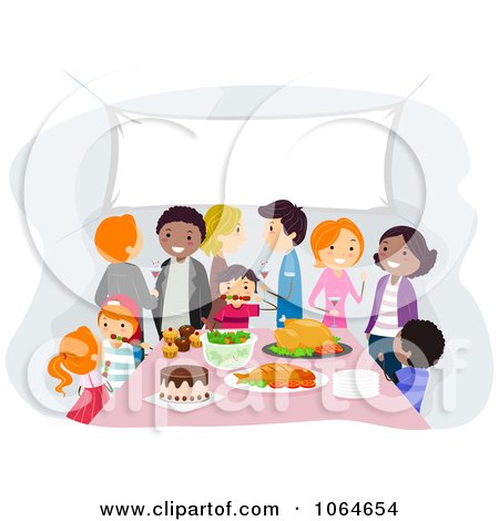 Clipart Family Gathering - Royalty Free Vector Illustration by BNP Design Studio