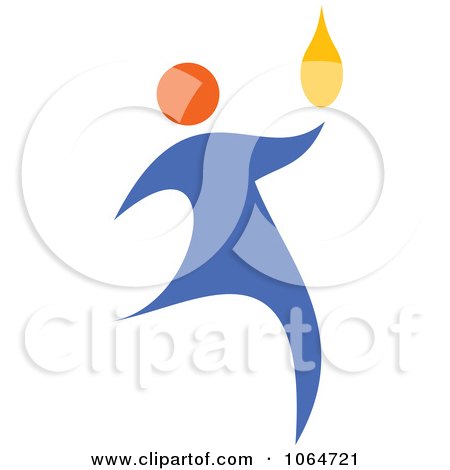 Clipart Person With A Torch - Royalty Free Vector Illustration by Vector Tradition SM
