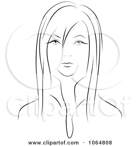 Clipart Sketched Woman 2 - Royalty Free Vector Illustration by Vector Tradition SM