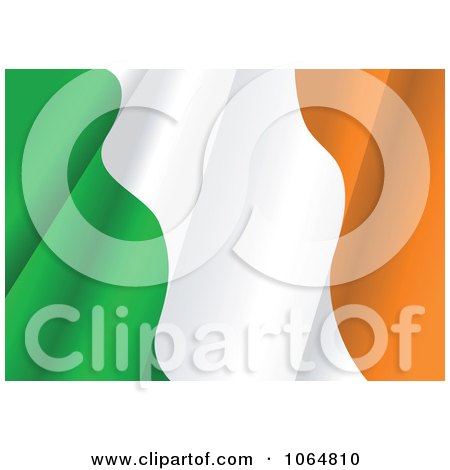 Clipart Waving Irish Flag - Royalty Free Vector Illustration by Vector Tradition SM