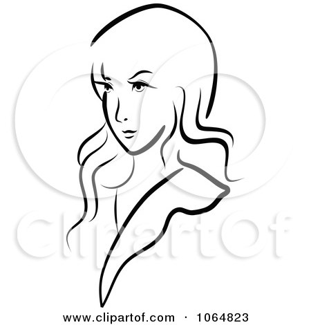 Clipart Sketched Woman 6 - Royalty Free Vector Illustration by Vector Tradition SM