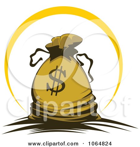 Clipart Dollar Symbol Money Bag 1 - Royalty Free Vector Illustration by Vector Tradition SM