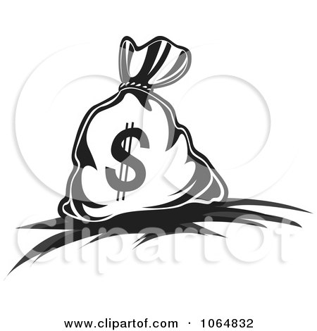 Clipart Dollar Symbol Money Bag 6 - Royalty Free Vector Illustration by Vector Tradition SM