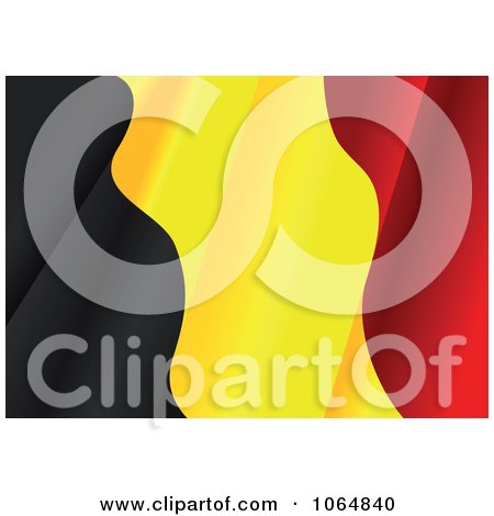 Clipart Waving Belgium Flag - Royalty Free Vector Illustration by Vector Tradition SM