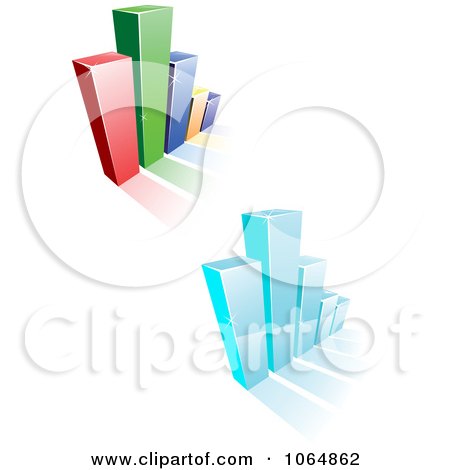 Clipart Bar Graphs 5 - Royalty Free Vector Illustration by Vector Tradition SM