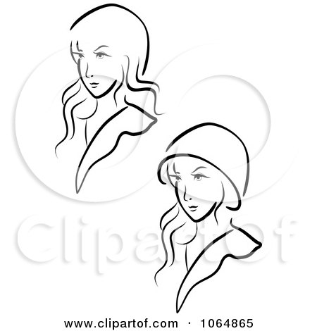 Clipart Sketched Women - Royalty Free Vector Illustration by Vector Tradition SM