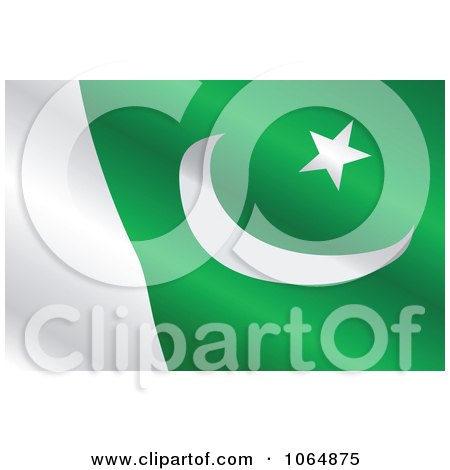 Clipart Waving Pakistan Flag - Royalty Free Vector Illustration by Vector Tradition SM
