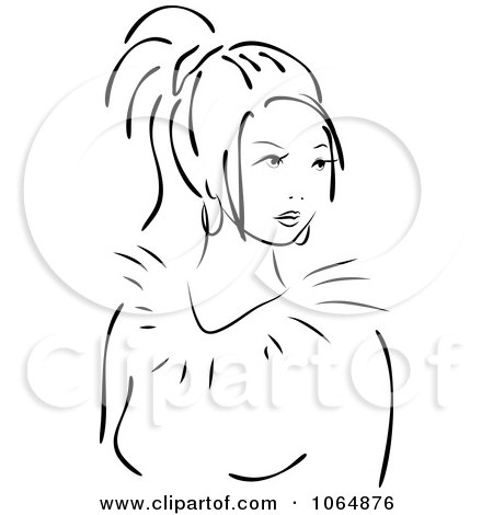 Clipart Sketched Woman 3 - Royalty Free Vector Illustration by Vector Tradition SM