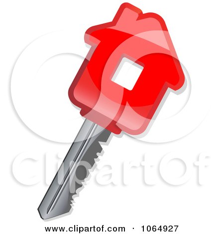 Clipart 3d Red House Key - Royalty Free Vector Illustration by Vector Tradition SM