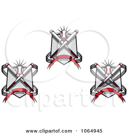 Clipart Baseball Shields 2 - Royalty Free Vector Illustration by Vector Tradition SM