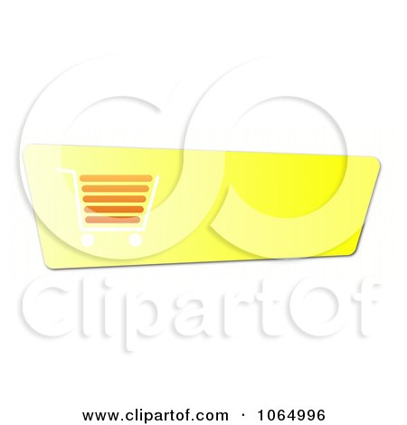 Clipart Yellow Checkout Cart Button - Royalty Free CGI Illustration by oboy
