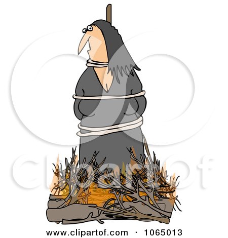 Clipart Witch Burning At The Stake - Royalty Free Illustration by djart
