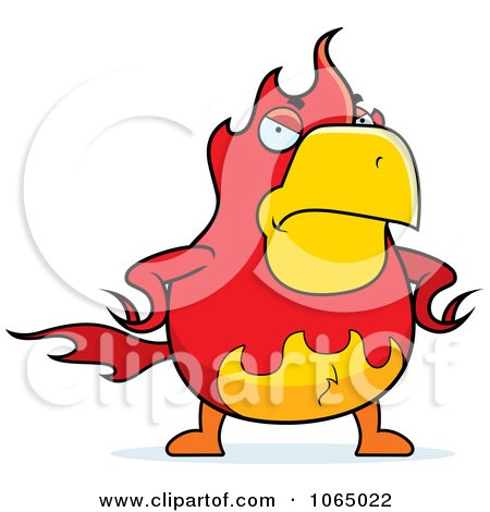 Clipart Mad Chubby Phoenix - Royalty Free Vector Illustration by Cory Thoman